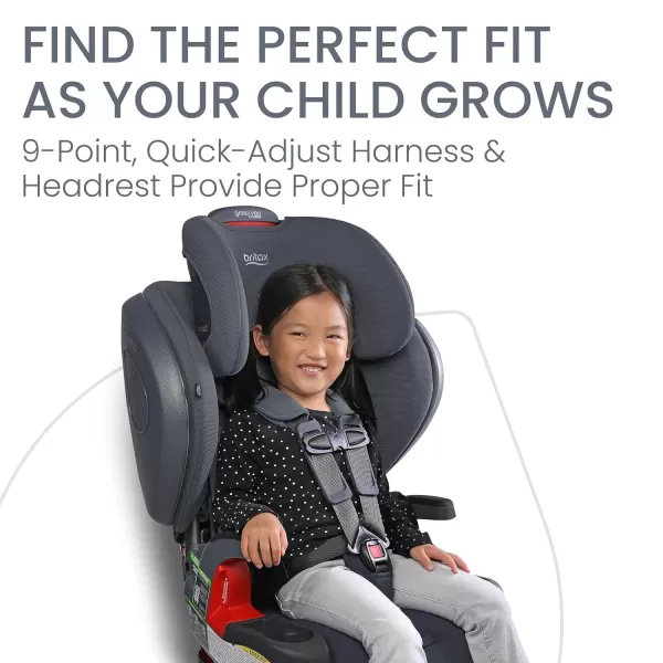 Britax Grow with You ClickTight Plus Harness-2-Booster Car Seat, 2-in-1 High Back Booster, SafeWash Cover, Black Ombre