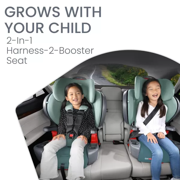 Britax Grow with You ClickTight Plus Harness-2-Booster Car Seat, 2-in-1 High Back Booster, SafeWash Cover, Black Ombre