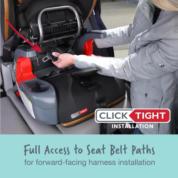 Britax Grow with You ClickTight Plus Harness-2-Booster Car Seat, 2-in-1 High Back Booster, SafeWash Cover, Black Ombre