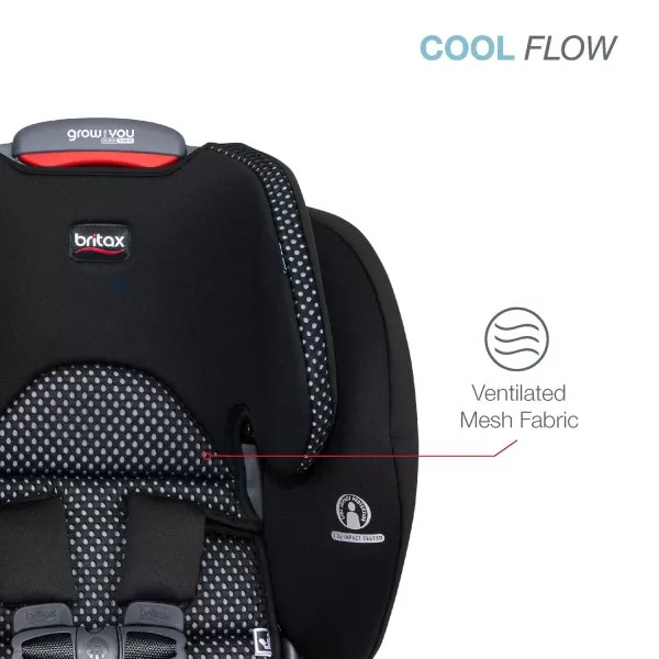 Britax Grow with You Harness-2-Booster Car Seat, 2-in-1 High Back Booster, Quick-Adjust 5-Point Harness, Mod Black