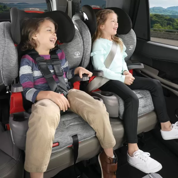 Britax Grow with You Harness-2-Booster Car Seat, 2-in-1 High Back Booster, Quick-Adjust 5-Point Harness, Mod Black