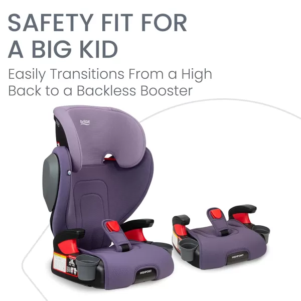 Britax Highpoint Backless Belt-Positioning Booster Seat, SafeWash Purple Ombre