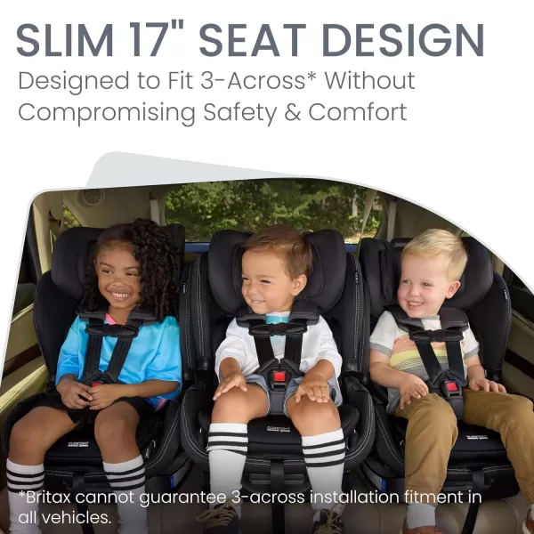 Britax Poplar Convertible Car Seat, 2-in-1 Car Seat with Slim 17-Inch Design, ClickTight Technology, Cobalt Onyx