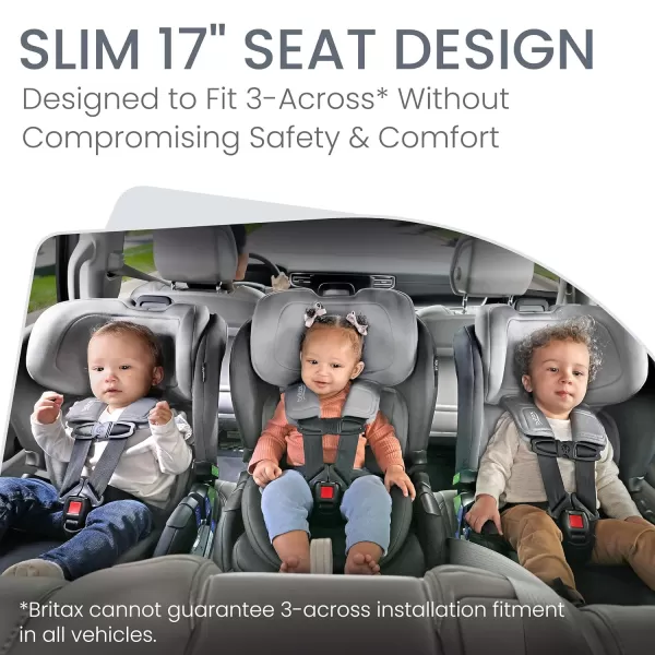 Britax Poplar Convertible Car Seat, 2-in-1 Car Seat with Slim 17-Inch Design, ClickTight Technology, Cobalt Onyx