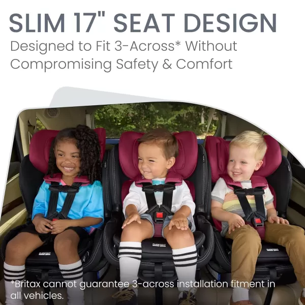 Britax Poplar Convertible Car Seat, 2-in-1 Car Seat with Slim 17-Inch Design, ClickTight Technology, Cobalt Onyx