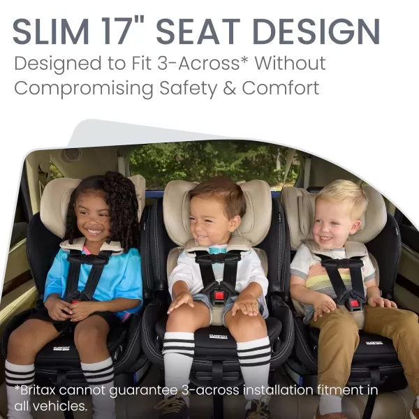 Britax Poplar Convertible Car Seat, 2-in-1 Car Seat with Slim 17-Inch Design, ClickTight Technology, Cobalt Onyx