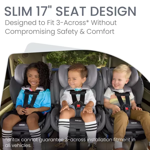 Britax Poplar Convertible Car Seat, 2-in-1 Car Seat with Slim 17-Inch Design, ClickTight Technology, Cobalt Onyx