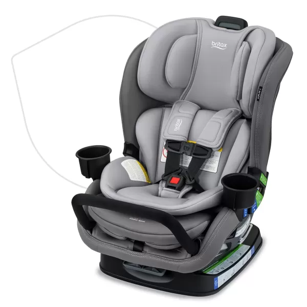 Britax Poplar S Convertible Car Seat, 2-in-1 Car Seat with Slim 17-Inch Design, ClickTight Technology, Glacier Graphite