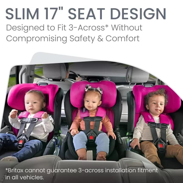 Britax Poplar S Convertible Car Seat, 2-in-1 Car Seat with Slim 17-Inch Design, ClickTight Technology, Glacier Graphite