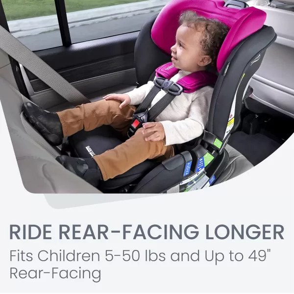 Britax Poplar S Convertible Car Seat, 2-in-1 Car Seat with Slim 17-Inch Design, ClickTight Technology, Glacier Graphite