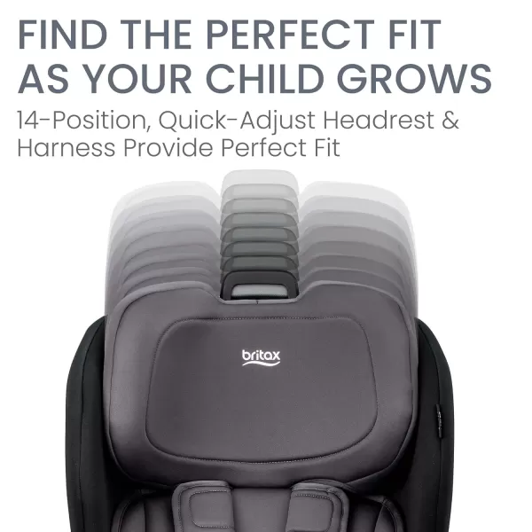 Britax Poplar S Convertible Car Seat, 2-in-1 Car Seat with Slim 17-Inch Design, ClickTight Technology, Glacier Graphite