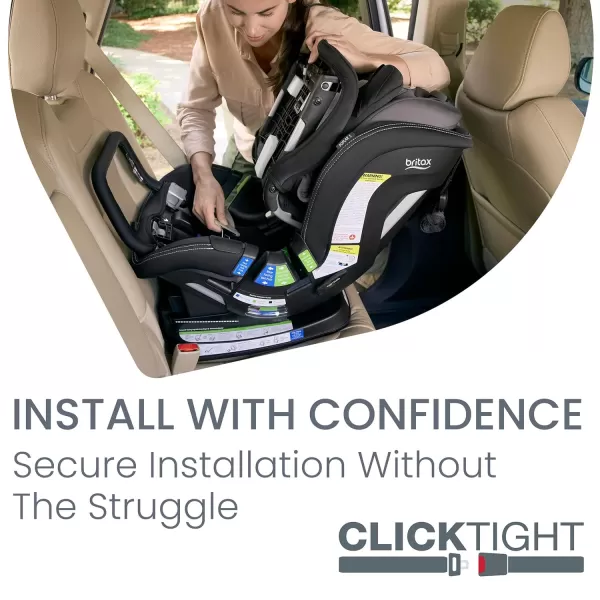 Britax Poplar S Convertible Car Seat, 2-in-1 Car Seat with Slim 17-Inch Design, ClickTight Technology, Glacier Graphite