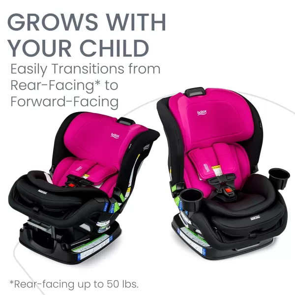 Britax Poplar S Convertible Car Seat, 2-in-1 Car Seat with Slim 17-Inch Design, ClickTight Technology, Glacier Graphite