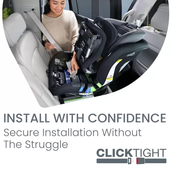 Britax Poplar S Convertible Car Seat, 2-in-1 Car Seat with Slim 17-Inch Design, ClickTight Technology, Glacier Graphite