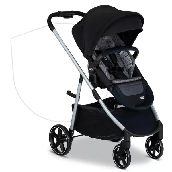 Britax Grove™ Modular Stroller, Lightweight Stroller with CozyFit™ Insert and Bumper Bar, 6 Ways to Ride, SafeWash, Pindot Stone