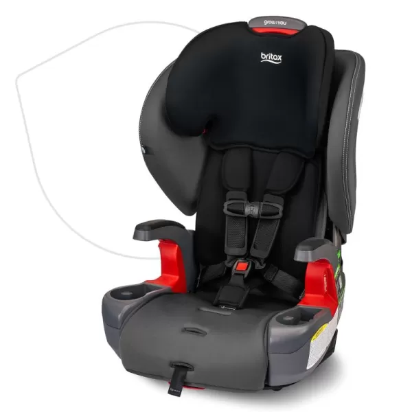 Britax Grow with You ClickTight Plus Harness-2-Booster Car Seat, 2-in-1 High Back Booster, SafeWash Cover, Black Ombre