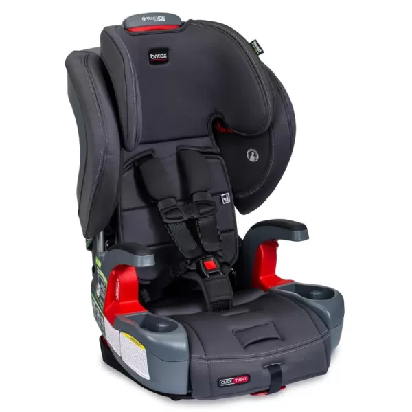 Britax Grow with You ClickTight Plus Harness-2-Booster Car Seat, 2-in-1 High Back Booster, SafeWash Cover, Black Ombre