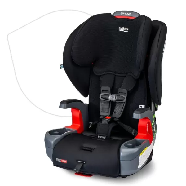 Britax Grow with You ClickTight Plus Harness-2-Booster Car Seat, 2-in-1 High Back Booster, SafeWash Cover, Black Ombre