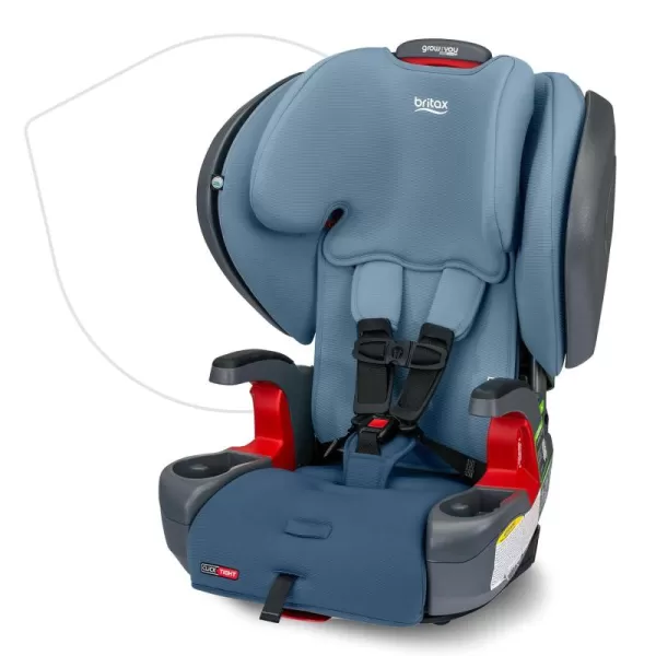 Britax Grow with You ClickTight Plus Harness-2-Booster Car Seat, 2-in-1 High Back Booster, SafeWash Cover, Black Ombre