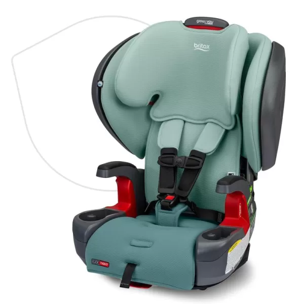 Britax Grow with You ClickTight Plus Harness-2-Booster Car Seat, 2-in-1 High Back Booster, SafeWash Cover, Black Ombre