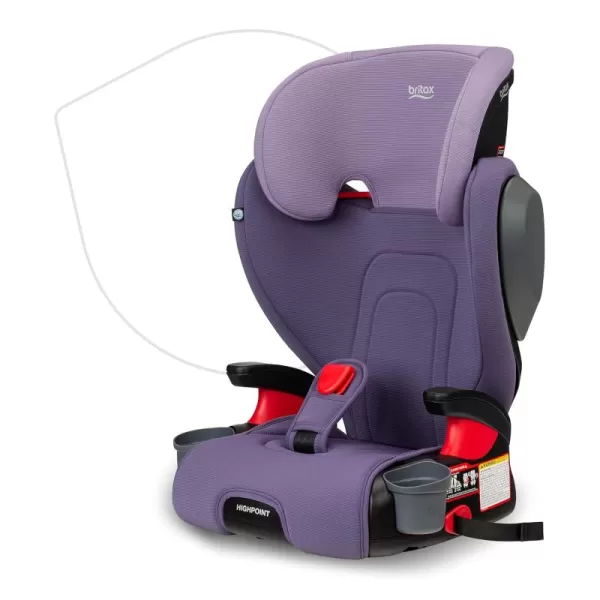 Britax Highpoint Backless Belt-Positioning Booster Seat, SafeWash Purple Ombre