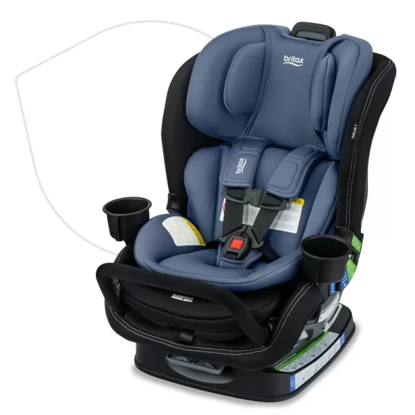 Britax Poplar Convertible Car Seat, 2-in-1 Car Seat with Slim 17-Inch Design, ClickTight Technology, Cobalt Onyx