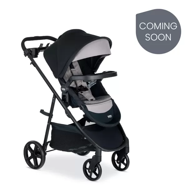 Britax Brook+ Modular Baby Stroller, Ultra-Lightweight Infant and Toddler Stroller with SafeWash Insert and 4 Ways to Stroll, Graphite Onyx