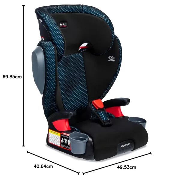 Britax Highpoint Backless Belt-Positioning Booster Seat, SafeWash Black Ombre