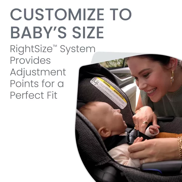 Britax Willow SC Infant Car Seat, Rear Facing Car Seat with Alpine Base, ClickTight Technology, RightSize System, Pindot Stone