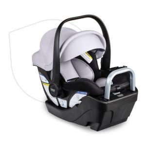 imageBritax Willow S Infant Car Seat with Alpine Base ClickTight Technology Rear Facing Car Seat with RightSize System Graphite OnyxGlacier Onyx