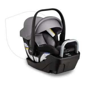 imageBritax Willow S Infant Car Seat with Alpine Base ClickTight Technology Rear Facing Car Seat with RightSize System Graphite OnyxGraphite Onyx