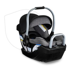 imageBritax Willow S Infant Car Seat with Alpine Base ClickTight Technology Rear Facing Car Seat with RightSize System Graphite OnyxPindot Onyx