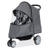 imageBritax BFree Stroller Wind and Rain Cover  Easy Install  Air Ventilation  Storage Pouch Included Grey
