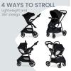 imageBritax Willow Brook S Baby Travel System Infant Car Seat and Stroller Combo with Alpine Base ClickTight Technology SafeWash Insert and Cover Jade OnyxRaven Black