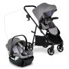 imageBritax Willow Brook Baby Travel System Infant Car Seat and Stroller Combo with Aspen Base ClickTight Technology RightSize System and 4 Ways to Stroll Navy GlacierGraphite Glacier