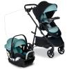 imageBritax Willow Brook S Baby Travel System Infant Car Seat and Stroller Combo with Alpine Base ClickTight Technology SafeWash Insert and Cover Jade OnyxJade Onyx