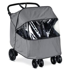 imageBritax BLively Double Stroller Wind and Rain Shield  Air Ventilation  Storage Pouch Included