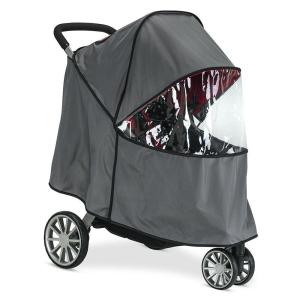 imageBritax BLively Stroller Wind and Rain Cover  Easy Install  Air Ventilation  Storage Pouch Included  Grey  30x19x34 Inch Pack of 1