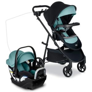imageBritax Willow Brook S Baby Travel System Infant Car Seat and Stroller Combo with Alpine Base ClickTight Technology SafeWash Insert and Cover Jade OnyxJade Onyx