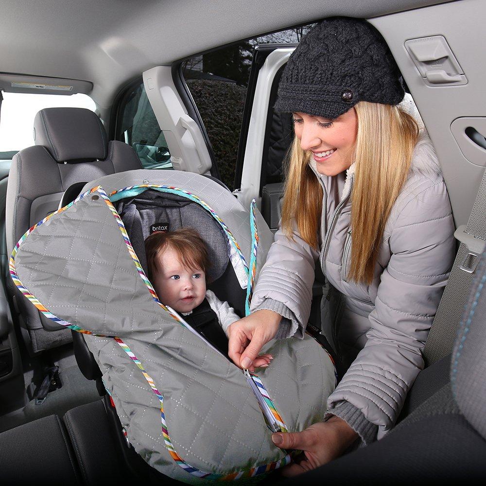 imageBritax BWarm Insulated Infant Car Seat Cover Machine Washable Polar MistArctic Splash