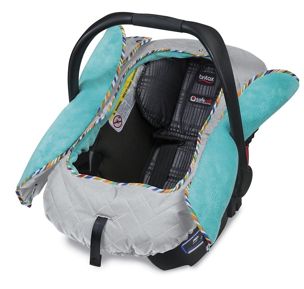 imageBritax BWarm Insulated Infant Car Seat Cover Machine Washable Polar MistArctic Splash
