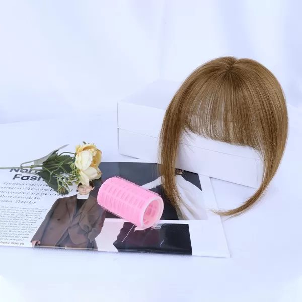 NAYOO Bangs Hair Clip in Bangs 100% Real Human Hair Extensions French Bangs Clip on Hair Bangs for Women Fringe with Temples Hairpieces Curved Bangs for Daily Wear