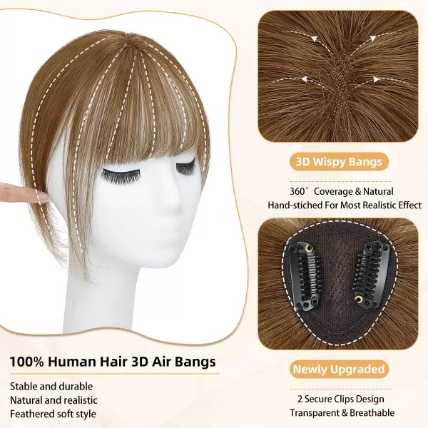 NAYOO Bangs Hair Clip in Bangs 100% Real Human Hair Extensions French Bangs Clip on Hair Bangs for Women Fringe with Temples Hairpieces Curved Bangs for Daily Wear