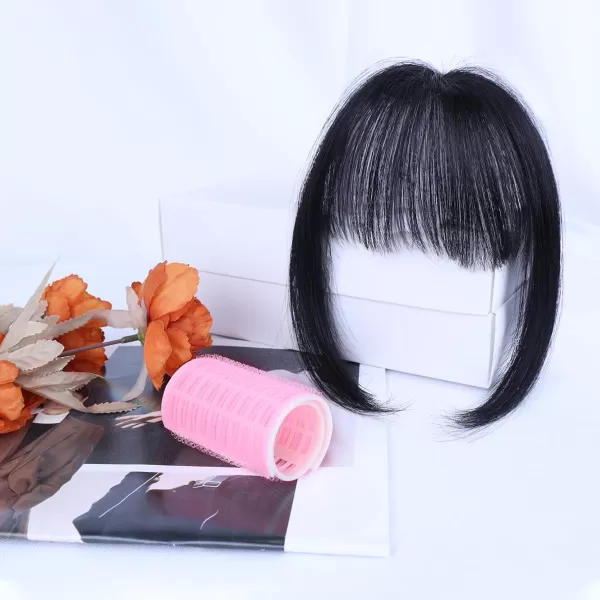 NAYOO Bangs Hair Clip in Bangs 100% Real Human Hair Extensions French Bangs Clip on Hair Bangs for Women Fringe with Temples Hairpieces Curved Bangs for Daily Wear
