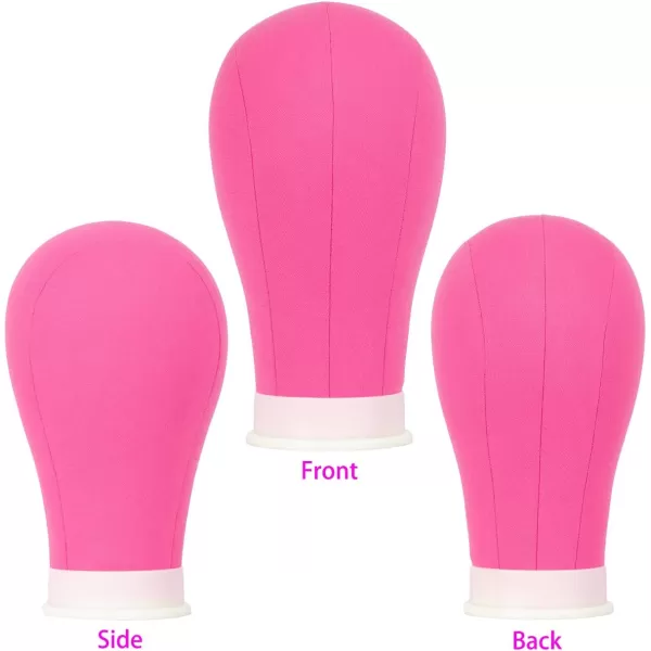 NAYOO Canvas Block Head Wig Head Stand for Making Wigs Display Styling Mannequin Head With Mount Hole 