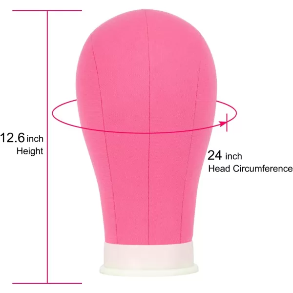NAYOO Canvas Block Head Wig Head Stand for Making Wigs Display Styling Mannequin Head With Mount Hole 