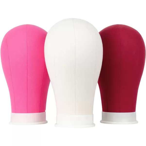 NAYOO Canvas Block Head Wig Head Stand for Making Wigs Display Styling Mannequin Head With Mount Hole 