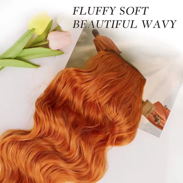 NAYOO Clip in Hair Extensions for Women 20 Inch Long Wavy Curly Dark Brown Hair Extension Full Head Synthetic Hair Extension Hairpieces