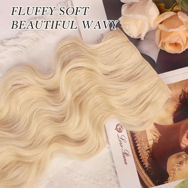 NAYOO Clip in Hair Extensions for Women 20 Inch Long Wavy Curly Dark Brown Hair Extension Full Head Synthetic Hair Extension Hairpieces