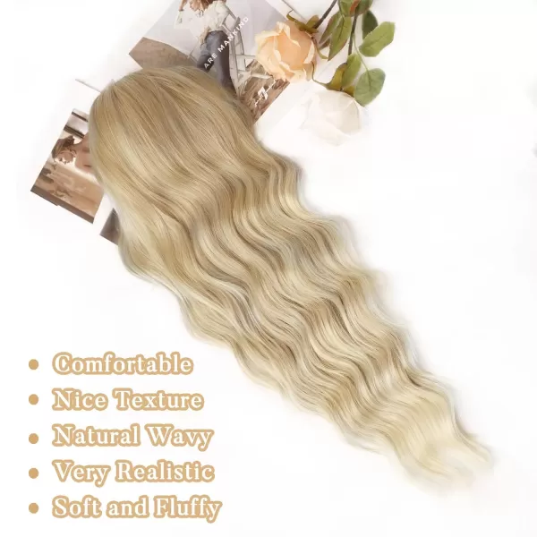 NAYOO Long Brown Wigs with Bangs for Women Curly Wavy Hair Wigs Heat Resistant Synthetic Fiber Wigs for Daily Party Use 26 Inches 